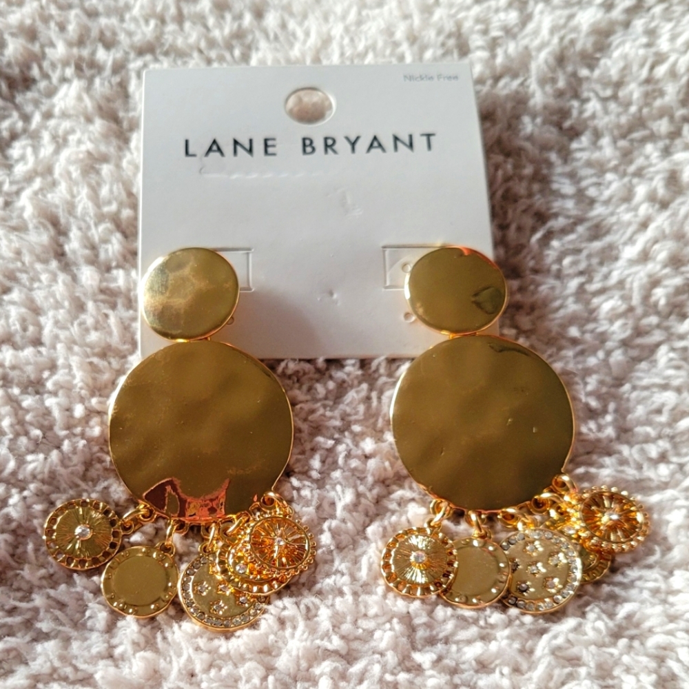 Lane Bryant Gold Earrings NWT